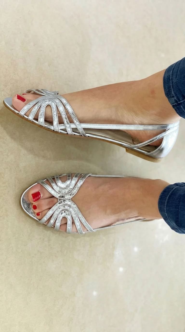Solea | Sandalias Doradas Elegantes Punta Abierta
